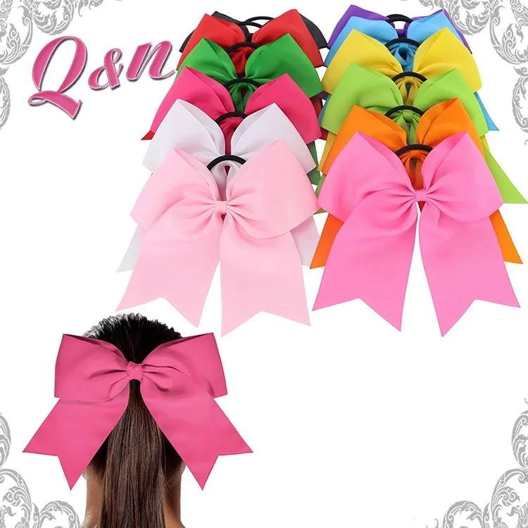 7 Inch Glitter Wholesale Cheerleading Bow Cheering Hair Bows