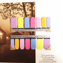 Bright Colorful Lovely Nail Arts Sticker 14 pcs set Waterproof Nail Decal Art Sticker Gel Polish