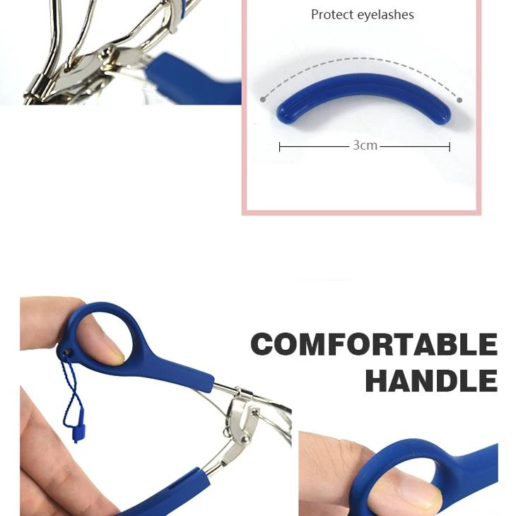 

DM Blue or purple color silicone handle eyelash curler, Pictures