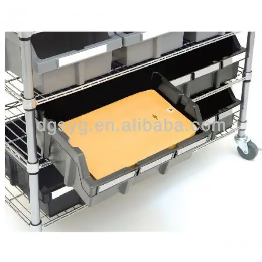 Commercial Bin Rack Rolling Shelving 7 Shelve Storage 22 Bins Buy Bin