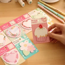 4 Pcs /lot Kawaii Flower Heart Memo Pad Paper Sticky Notes Post It Notepad Stationery Papeleria School Supplies