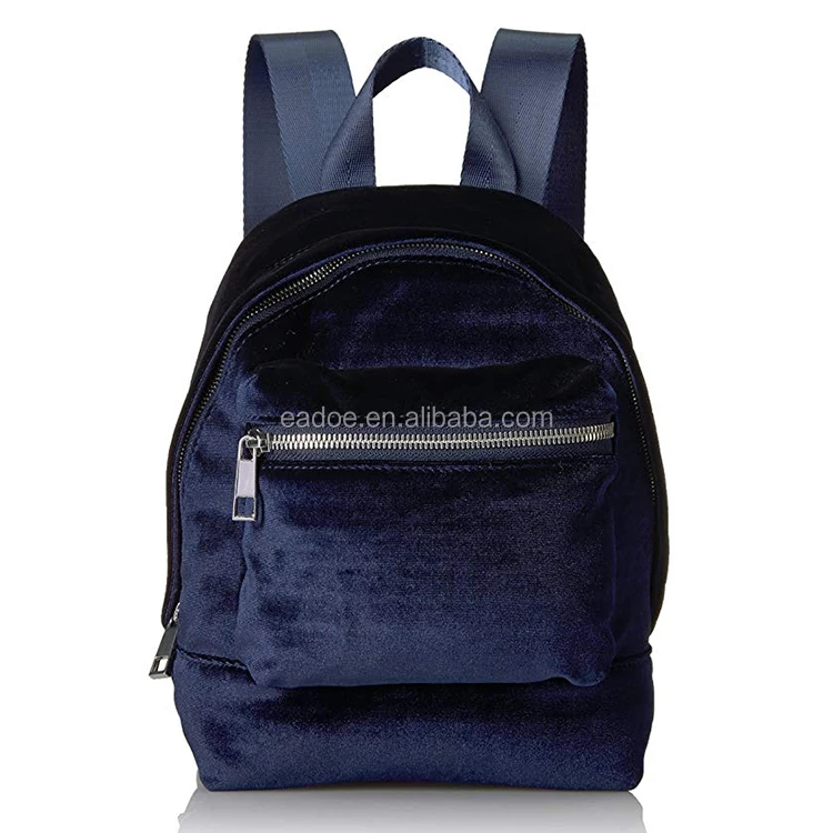 mini velvet backpack