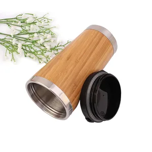 Image of Best selling design stainless steel reusable bamboo coffee cup tea cup