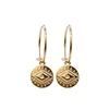 24k Gold Plated Hoop Evil's Eye Earring Set Jewelry