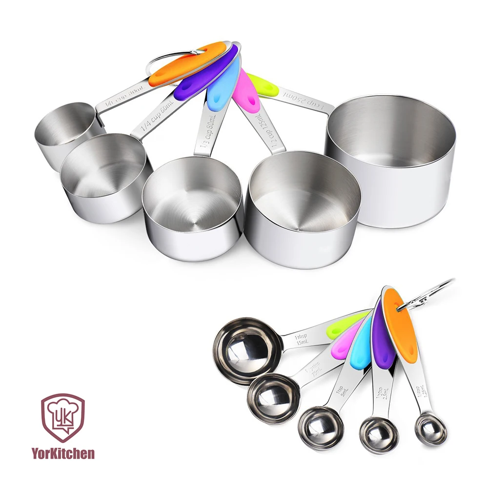 

As seen on TV 10pcs stainless steel Measuring Cups, Customized