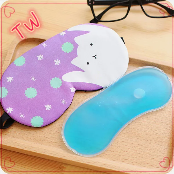 Custom Luxury Cartoon Cute Sleep Mask Wholesale Polyester Cotton Eye