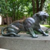 Professionally produced outdoor used animal sculpture brass tiger metal crafts for garden