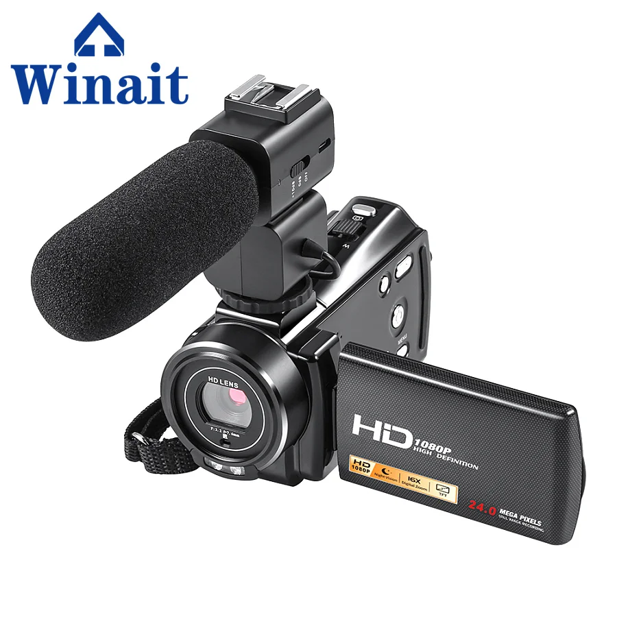 HDV-V7 PLUS 24.0Mega Pixels camera video remote control DIS mini 3.0 inch camcorder digital Infrared night vision video camera