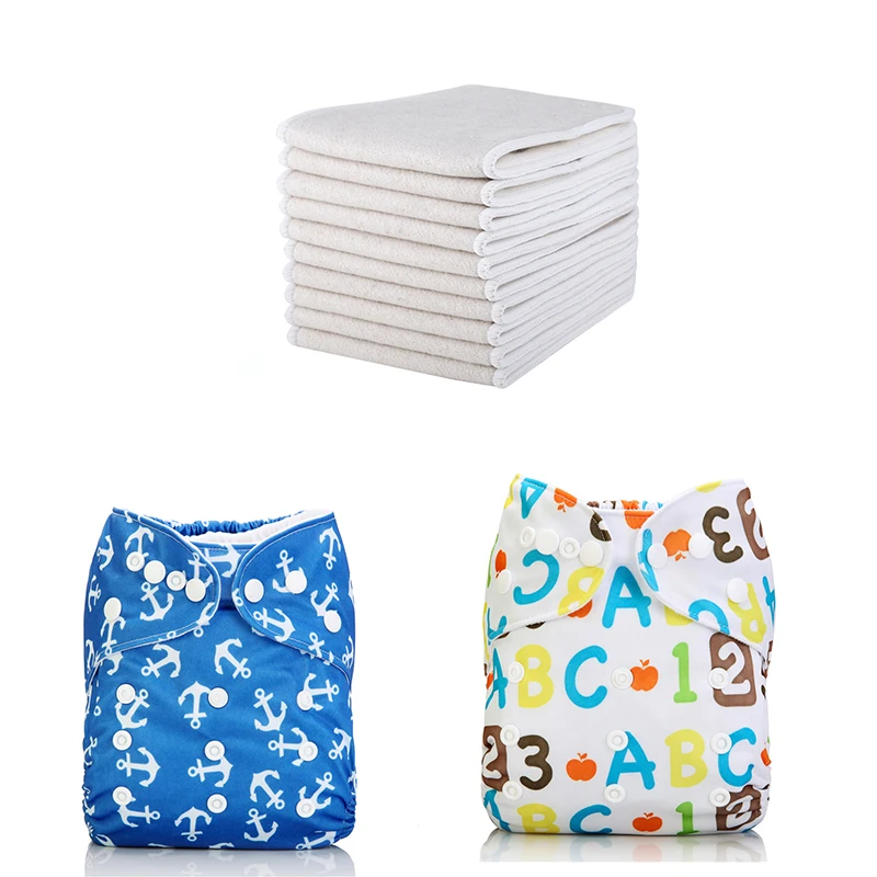 

Low MOQ custom design reusable bamboo charcoal baby diaper nappies cloth diapers, Pure color or printed or customized
