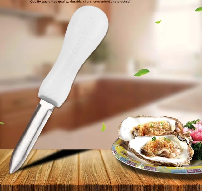 

Oyster Knife 2-3/4-Inch Hooked Tip New Haven Style Blade, white SuperGrip Handle