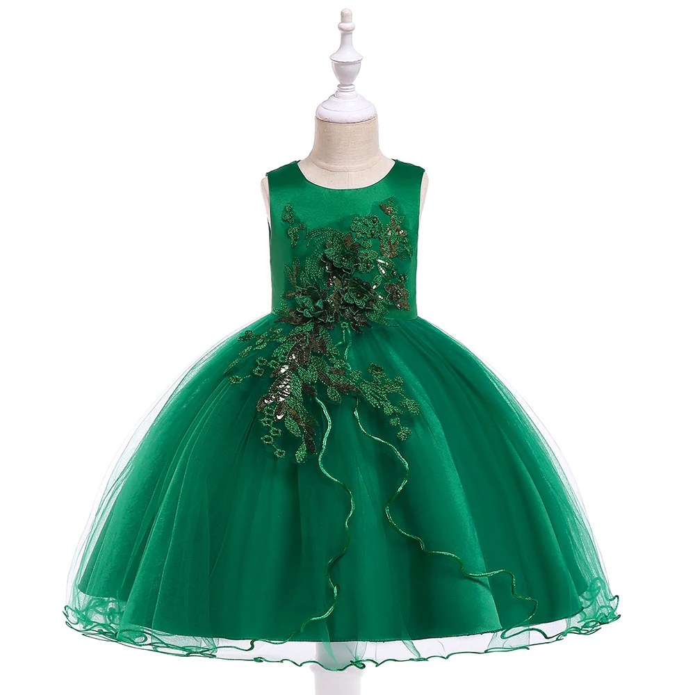 

8 Years Old Girl Flower Dress Baby Birthday Party Frock Kids Summer Gowns L5060