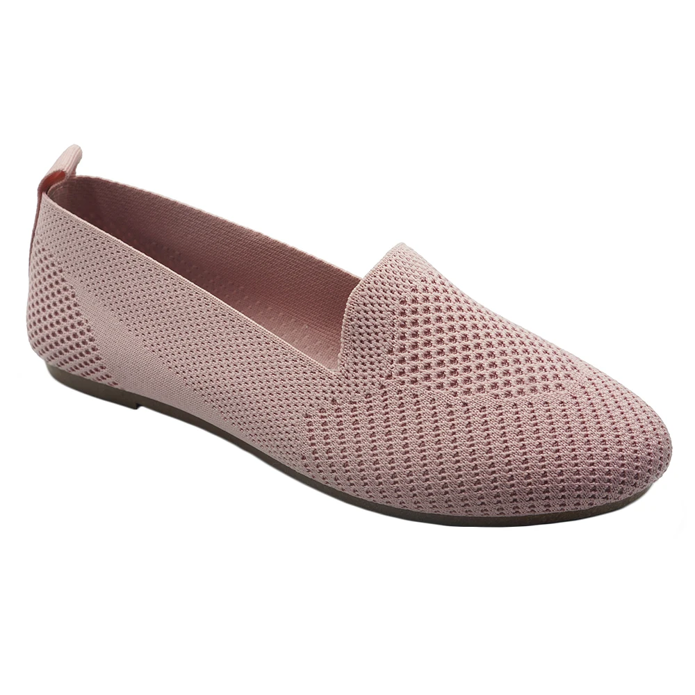 

China high quality casual women shoes comfortable beautiful round toe flat work shoes for ladies