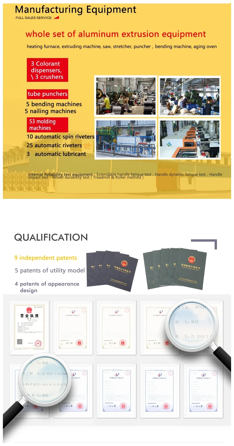 retractable luggage handles parts