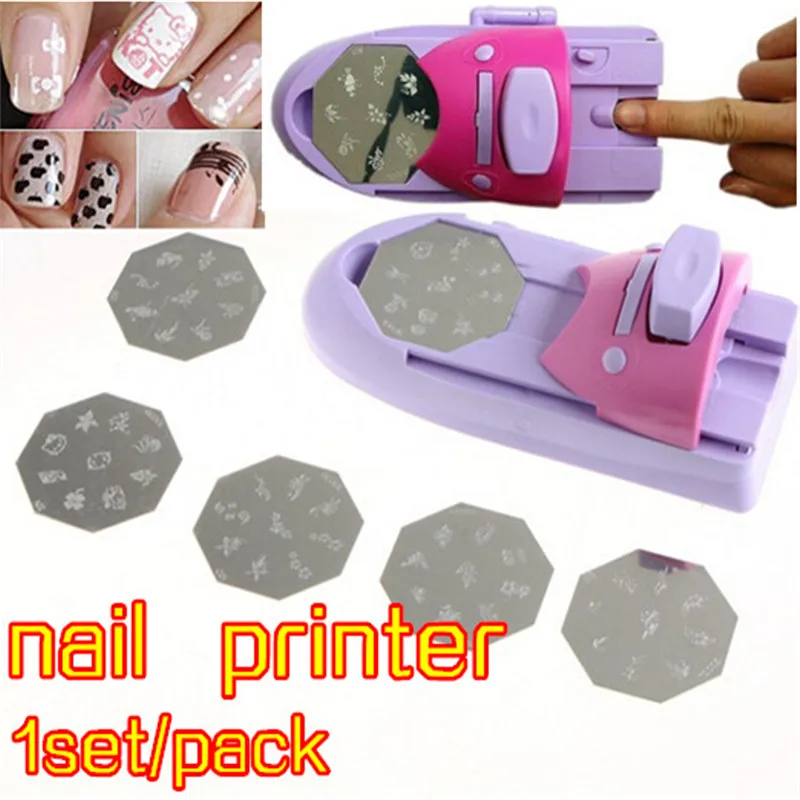 

ENNKE 1set/pack Printing Manicure Machine polish Stamper Tool Set Nail Art Printer Diy Color Acrylic Paint Tips