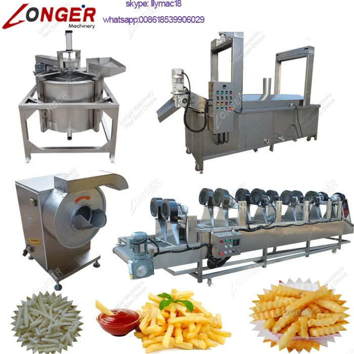 Fully Automatic Potato Flakes Surgeler Maker Frozen French Fries Crisps