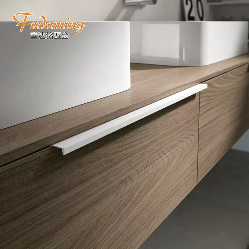 
Hot Sale modern simple aluminum alloy invisible hidden handle for drawer wardrobe cabinet length customizable 