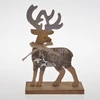 Wooden crafts supplies natural reindeer design Christmas table decoration, Christmas ornaments