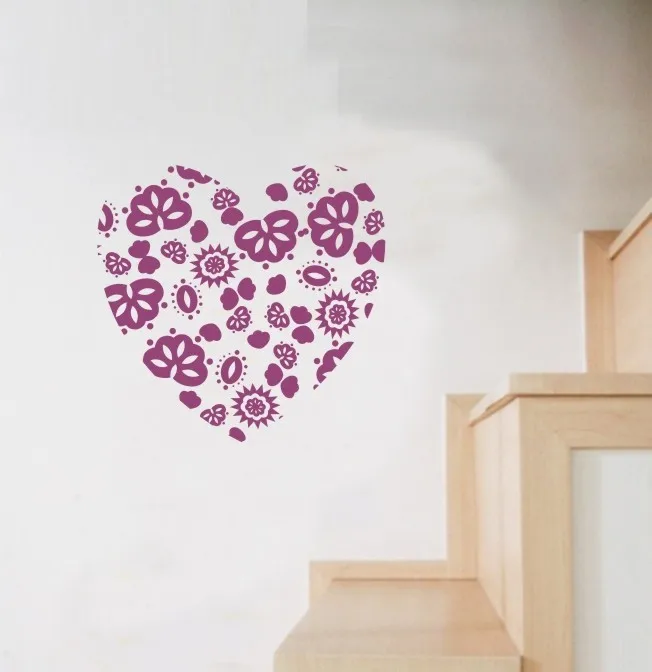 

Discount Home decor Flower Vinyl 3d stickers For Wall, Multicolor