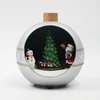 Resin craft LED and music Moving ball ornament Rotating Tree Ornament Christmas Ball Moving tree Christmas ball decoration