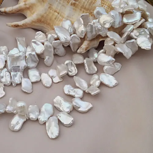 
13-18mm Natural Pearl Cultured Jewelry Loose Keshi Freshwater Pearl Bead wholesale 