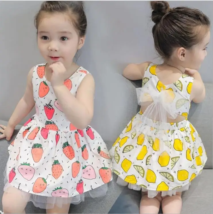 

CD075 boutique kids girls sweet fruit party dress, N/a