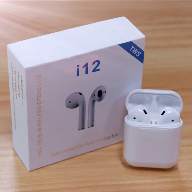 

High quality Mini i12 TWS Wireless Earphone 5.0 True Stereo Head phone Touch Sensor Earbuds