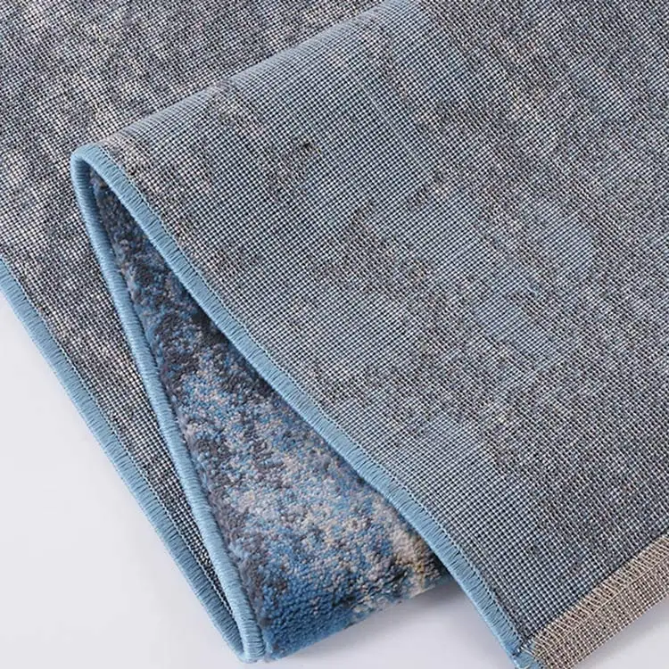 高品质的蓝色机器编织地毯客厅