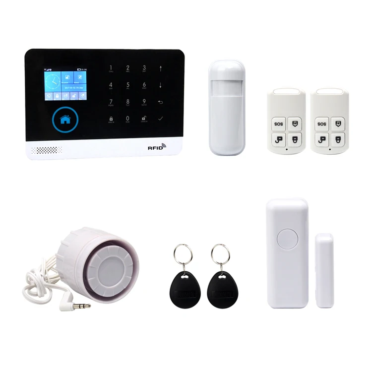 Sans fil Complet LCD Tactile GSM Wifi Smart Home Burglar Sécurité Système d/'alarme incendie