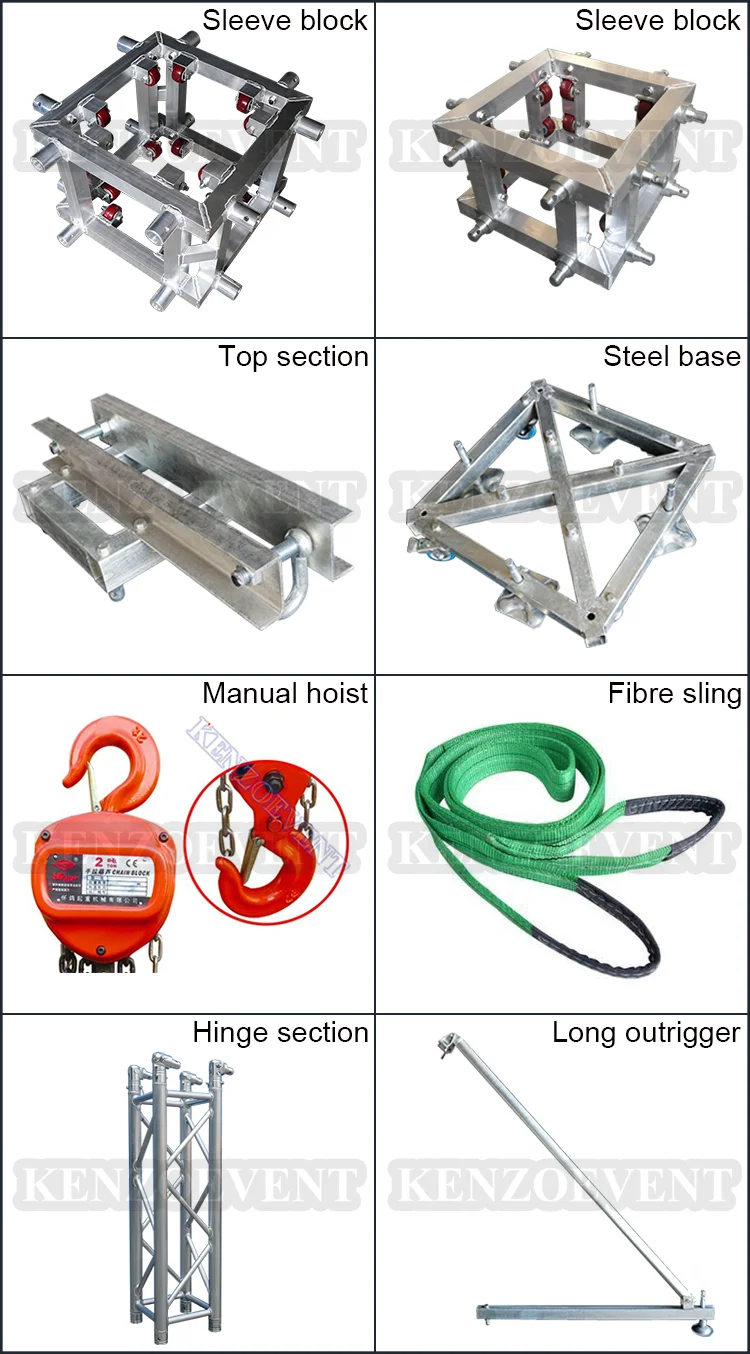 Aluminum lifting towers truss ground support project