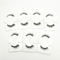

False Strip Eyelashes 100% Human Hair Black, 3D Human Hair False Strip Eyelashes