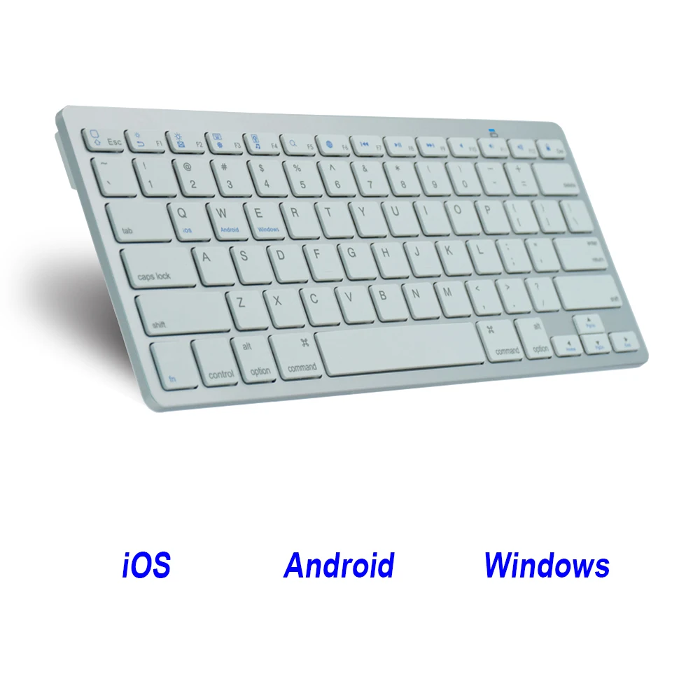 

Factory Price Ultra Slim Blue tooth keyboard android tv box Tablet Wireless Keyboard for ios android and windows 3 in 1, Black/white