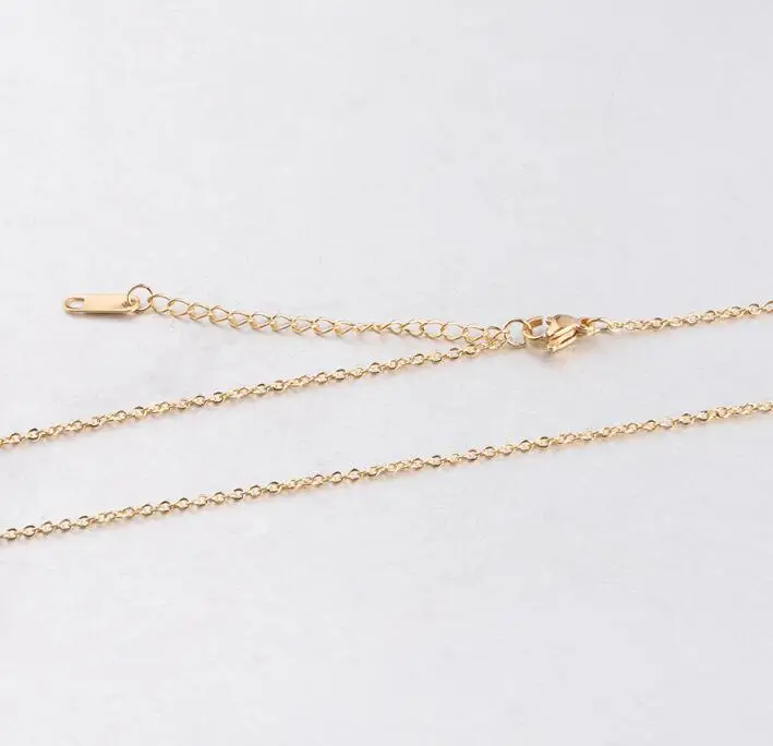 

Stainless Steel 45cm+5cm Extender Chain with Tag 1.5mm Thickness Necklace Chain for DIY Necklace