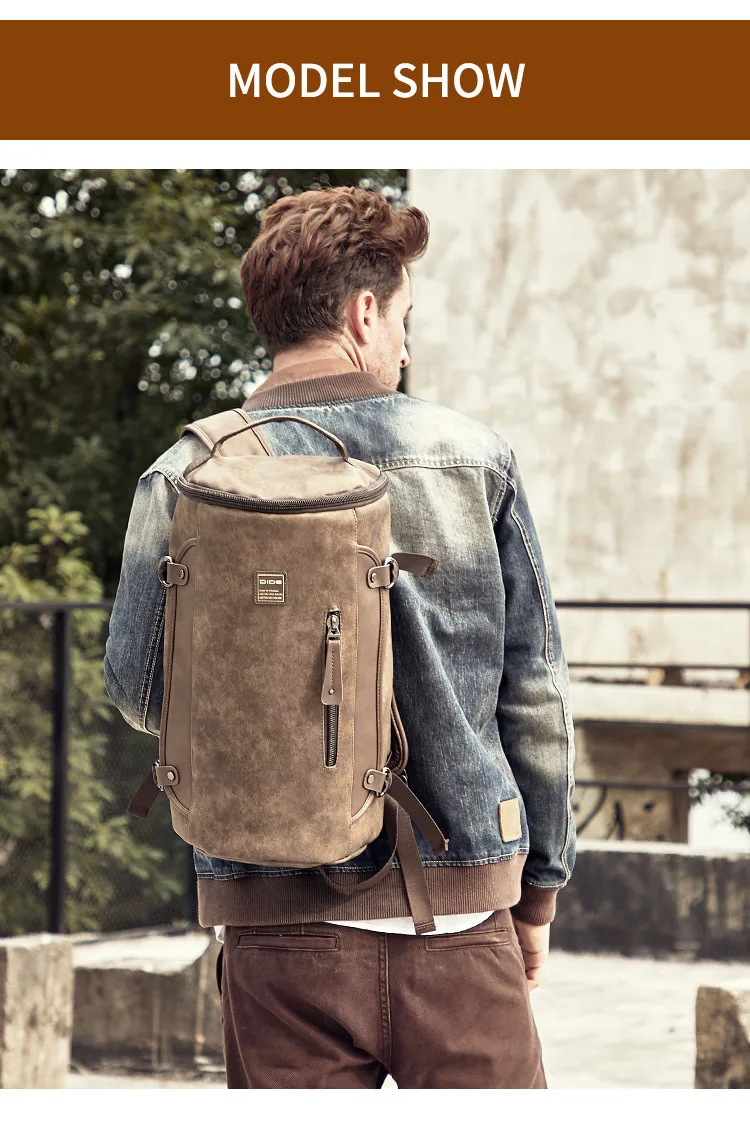 高品质复古 pu 皮革户外奢华皮革笔记本电脑背包