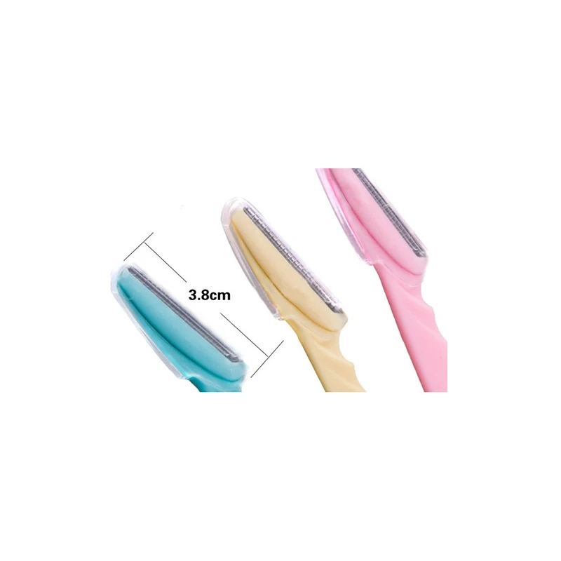 
Colorful durable Plastic Handle makeup tool 3PCS Tinkle eyebrow razor set 