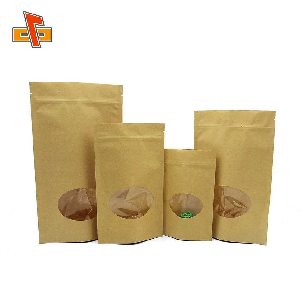 Packaging Materials Recycled Paper Packaging Hermetic Bags Kraft Window