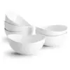 Porcelain Bowls - 18 Ounce (Top to the Rim) for Cereal, Salad, Dessert - Set of 6, White