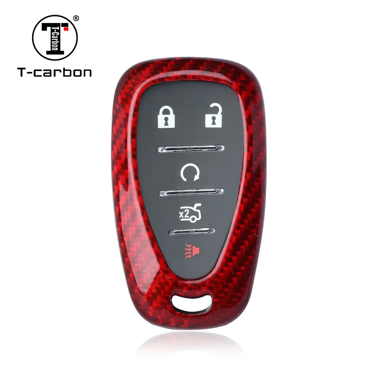 

T-carbon Glass Fiber Key Case Fit Chevrolet, Red