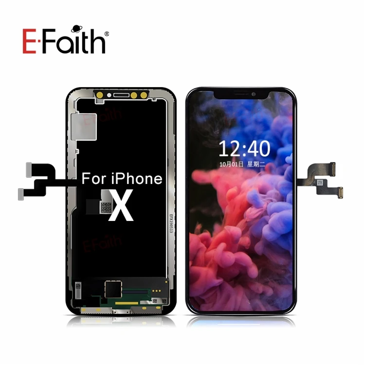 

GX OLED Mobile Phone LCD Display Replacement for iPhone X LCD Screen, Black white