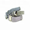 personalized hand made engraved metal hardware tweed dog collar with nylon webbing