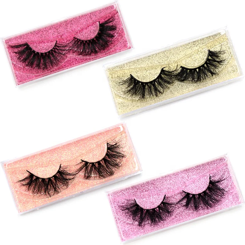 

Sample Available Wholesale Siberian False Eye Lashes Strip 25MM Mink Eyelashes With Custom Box Vendor