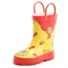 cotton lining cartoon rubber kids rain boots with eye rings