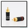 PLUGS RCA NAKAMICHI MALE GOLD 24 K CABLE HIFI AUDIO DVD PLAYER HOME CINEMA