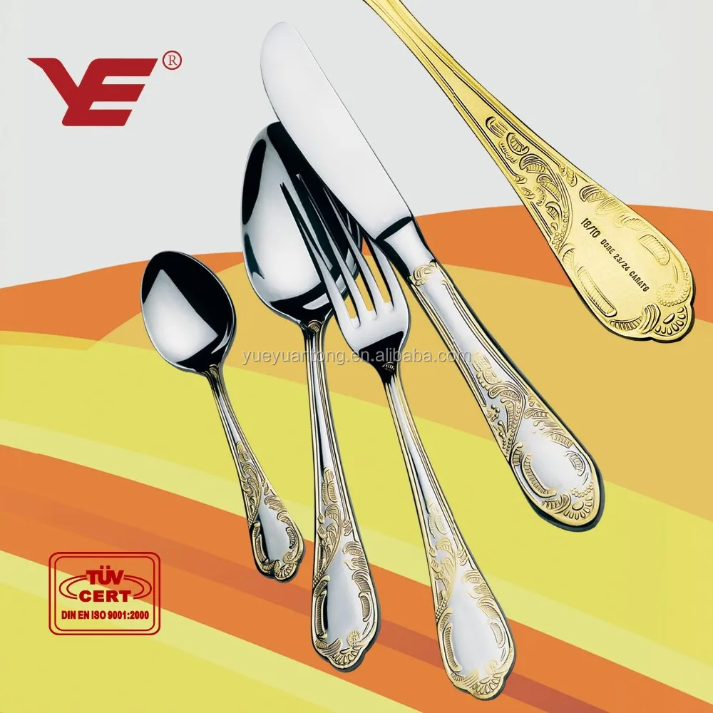 Classic 20pcs Stainless Steel Gold Flatware Set Buy Stainless Steel Cutlery Set,Bulk Gold