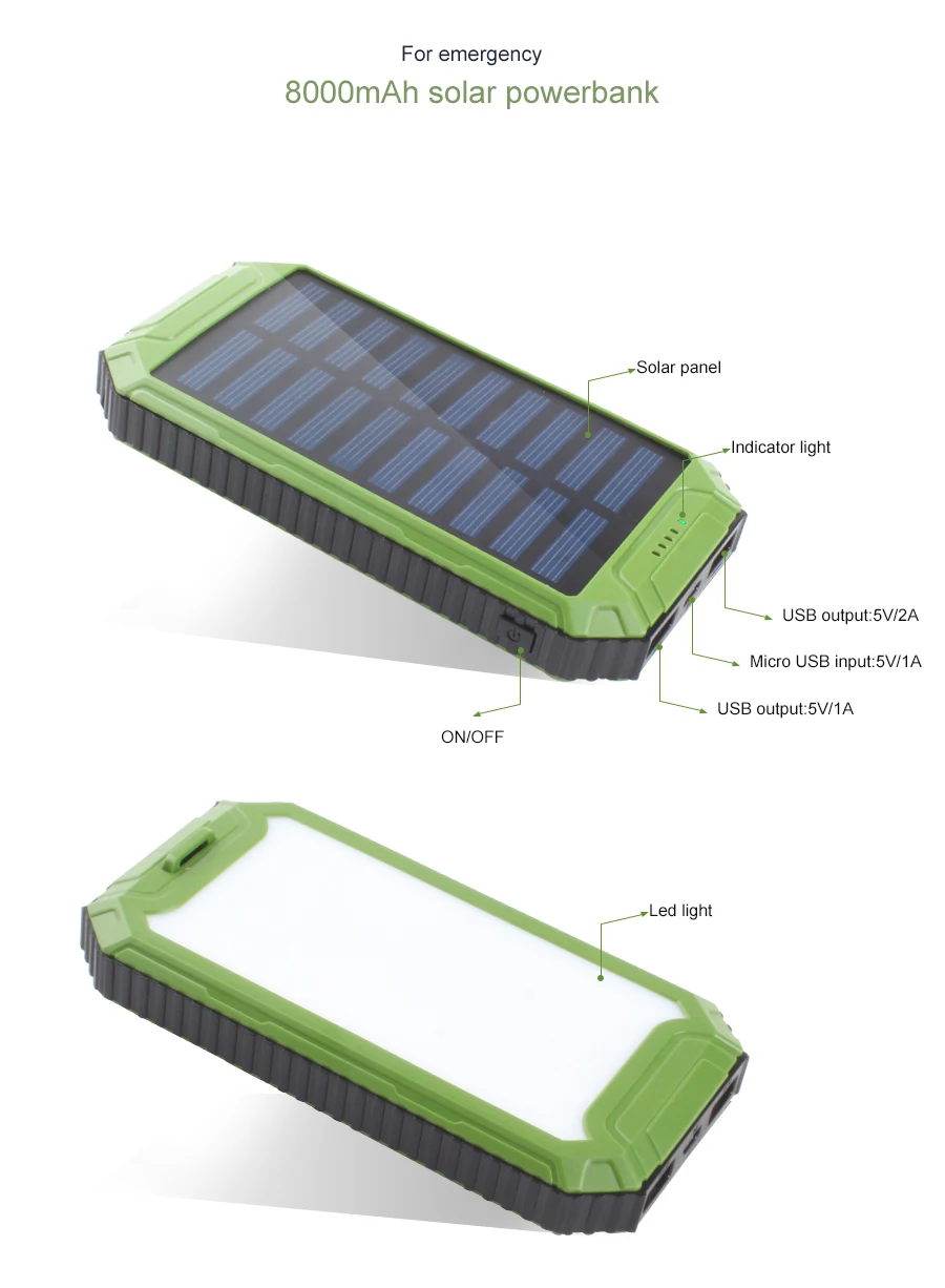 5V 2A rohs power bank solar charger instructions, View rohs solar
