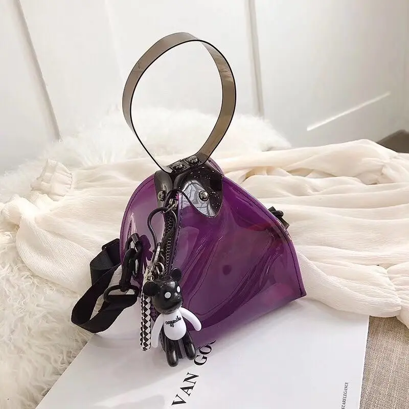 

Latest New Designer Women Mini PVC crossbody bags jelly makeup Handbags Fashion Summer Shoulder Small beach clear purses, Multi colors