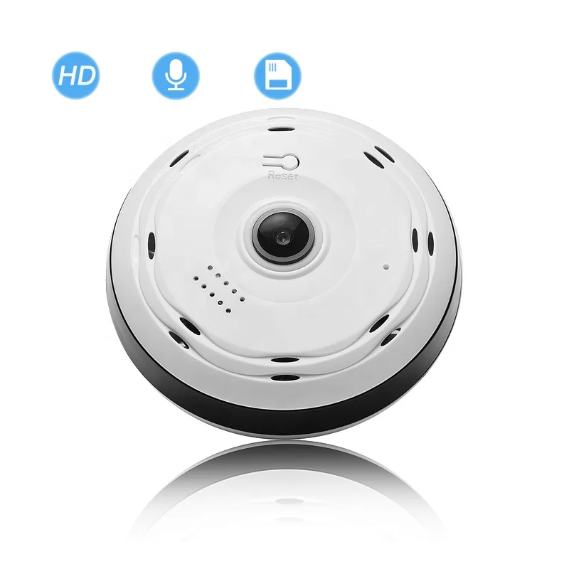 

BESDER 1080P Fisheye Ip Wifi Camera 360 Degree Wireless Security IP Camera CCTV With VR mode Two Way Audio SD Card Max To 64GB