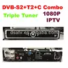 dvb s2+ T2+C triple dvb combo YouTube hd media play 1080P Iptv set top tox mpeg4 hd receiver hd satellite receiver