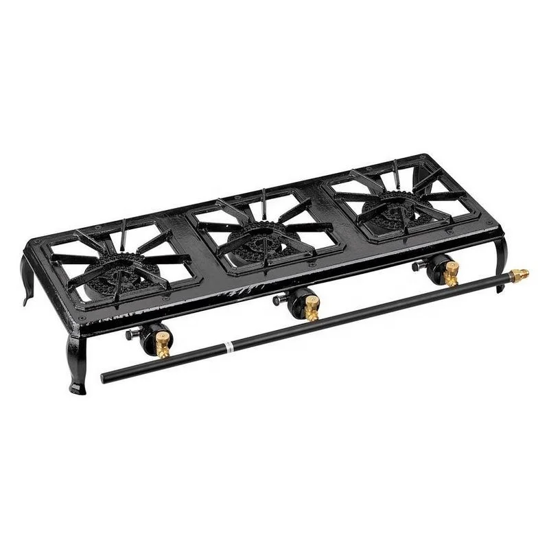 Triple Burner Country Cooker Cast Iron Lpg Camping Gas Stove Buy