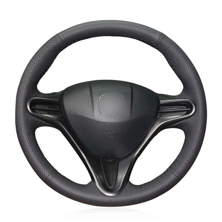 

Hand Sewing Artificial Leather Black DIY Customized Steering Wheel Cover For Honda Civic 8 2006 2007 2008 2009 2010 2011