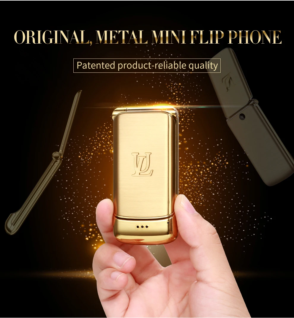Hot sell 1.54 inch high quality mini phone Black gold silver red Micro Sim GSM V9 flip mobile phone with camera